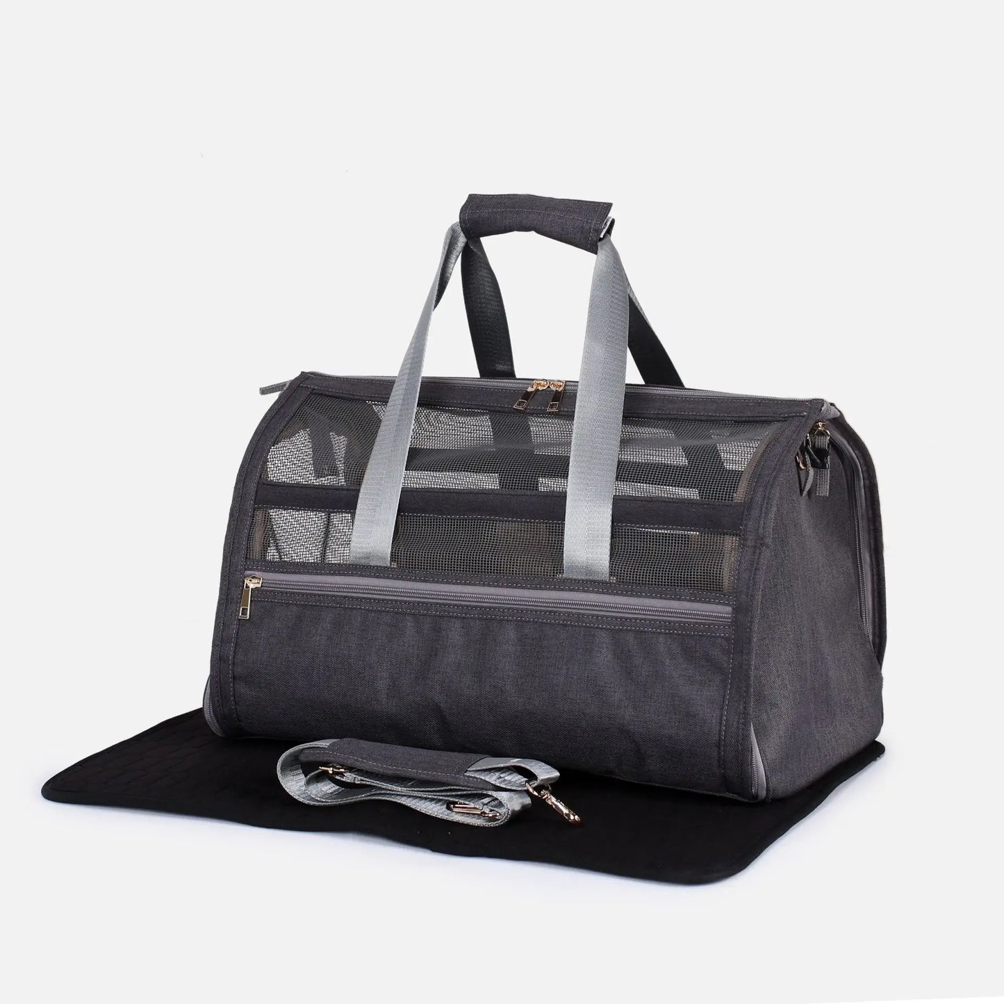 Pet Dog Bag Large Capacity Outdoor Portable Cat Travel Carrier Foldable Small Handbag Luxury