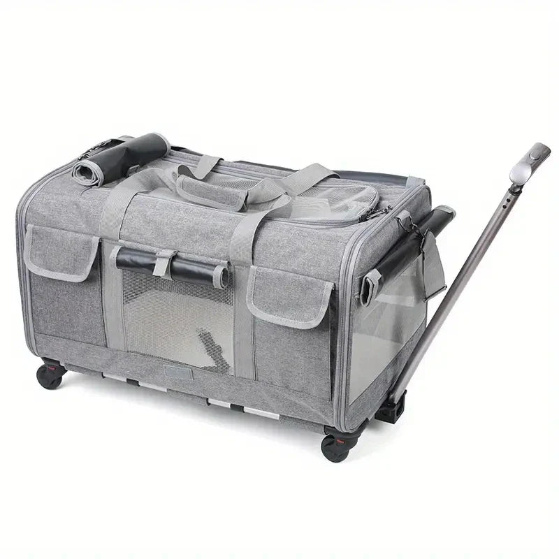 Extra Large Portable Pet Trolley Case, Detachable Dog Trolley Case, Large Foldable Pet Bag Cat Travel Carrier Bag