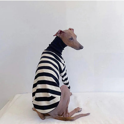 Pet Black White Striped Clothing New Italian Greyhound Spring Summer Dog Clothes For Dogs Shirt Couple Cat Dog Clothing Puppy