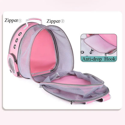 High Quality Travel Portable Transport Bag Space Capsule Transparent Bubble Expandable Pet Backpack Carrier For Cat Dog