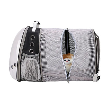 High Quality Travel Portable Transport Bag Space Capsule Transparent Bubble Expandable Pet Backpack Carrier For Cat Dog