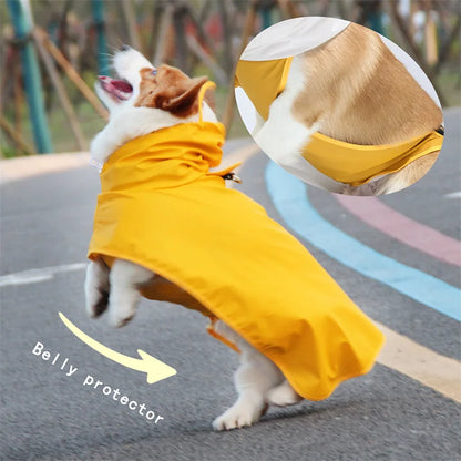 Rainy Season Walking Puppy Dog Raincoat Waterproof Pet Clothes for Dogs mascotas Apparel Impermeable Corgi  Shiba Inu Rain Coats