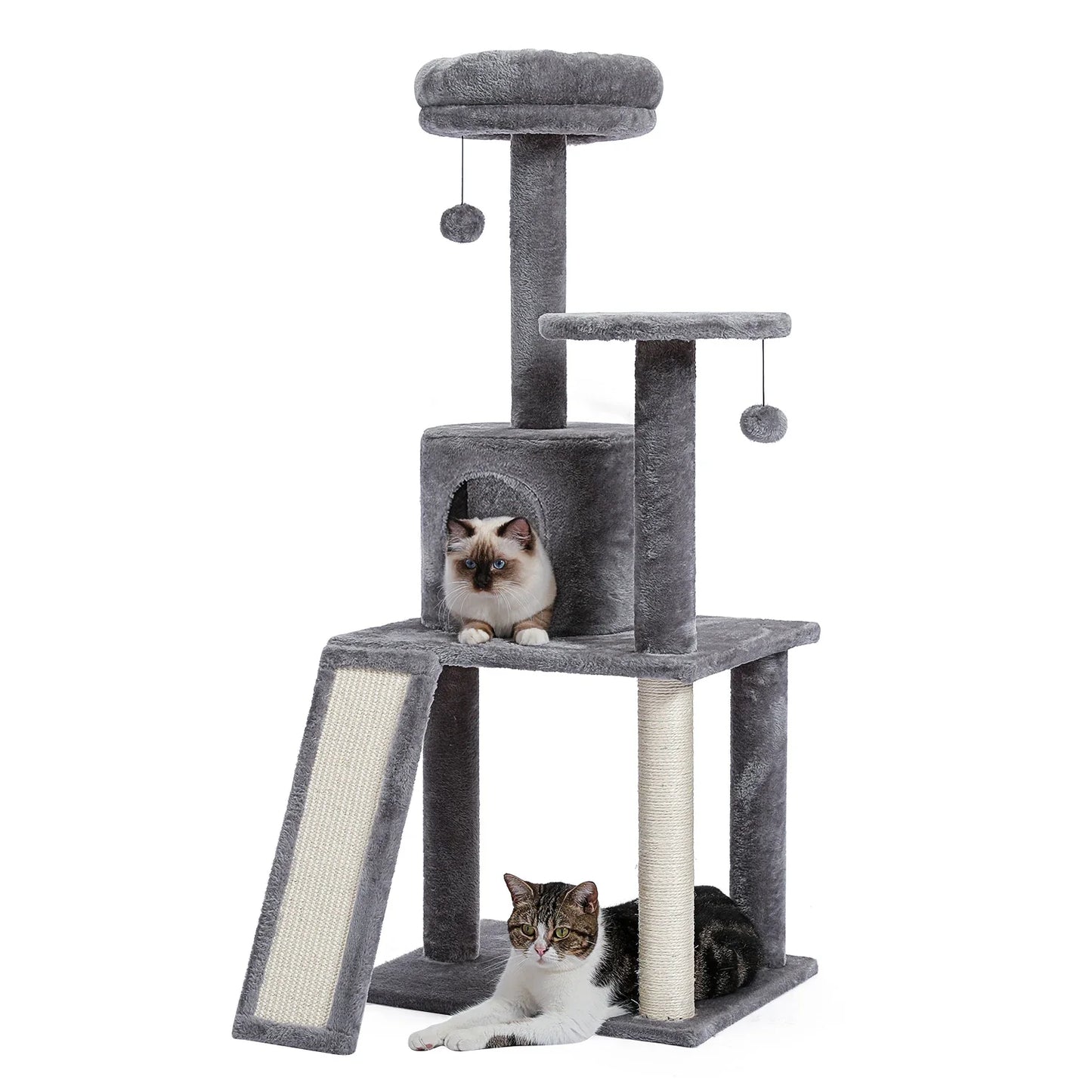 Cat Scratcher Tower Home Furniture Cat Tree Pets Hammock Sisal Cat Scratching Post Climbing Frame Toy Spacious Perch